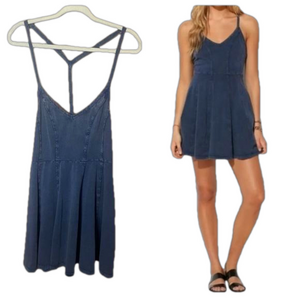 BDG Urban Outfitters Navy Racerback Skater Dress Size Large
